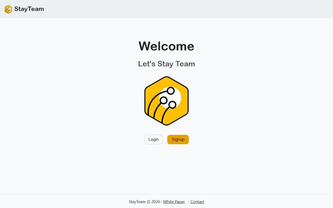 Screenshot of StayTeam